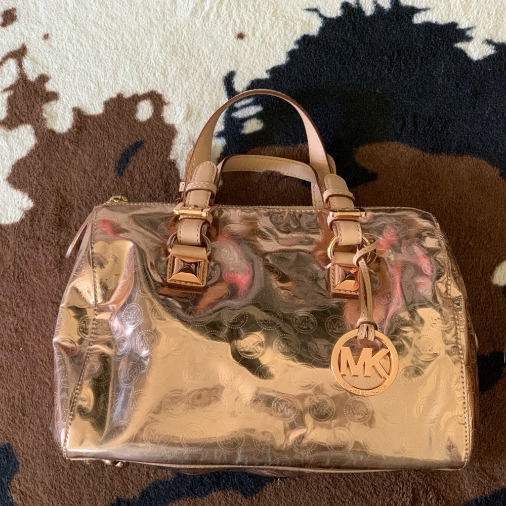 Original Michael Kors Metallic Rose Gold Handbag